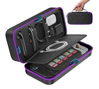 OIVO Funda Switch 2 para Nintendo Switch OLED/Original, Bolsa Switch para Joy-con 2 y Consola, Estuche Protectora de Transporte para Switch 2 para 26 Ranuras de Juego y Accesorios - Violeta