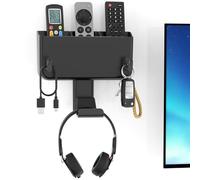 OIVO VGA DESIGN Soporte de Pared para Mando a Distancia y Auriculares, Organizador Mando a Distancia con Separador Extraíble, Soporte Pared Control Remoto, Apto para Colgar Auriculares