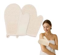 OIXEYA 2 Pcs Exfoliante de Yute para Baño y Masaje Guante de Corporal Intensa Apto para Todo Tipo de Pieles