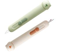 OIXEYA 2 Piezas Enhebrador de Aguja, Enebradores de Agujas de Coser 2 in 1 Enhebrador de Costuras Enebradores de Agujas de Coser Portátil Enhebrador Agujas Retráctil para Coser Proyectos de Artesanía