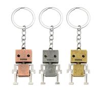 OIXEYA 3 Piezas Robot con Boca Llavero Colgante de Metal,Regalos de cumpleaños, Navidad, Acción de Gracias, San Valentín y Año Nuevo para familiares y amigos