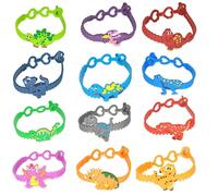 OIXEYA 36 Pulseras Niños Cumpleaños Dinosaurios, Detalles Cumpleaños Niños Infantil, Pack Regalos Sorpresas Guardería, Colegio, Primaria, Piñata, Ideal Regalitos Cumpleaños Niños Invitados