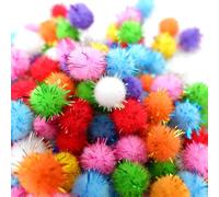 OIXEYA 500 Piezas Pom Pom Kit, Pompones de Colores, Pompones Manualidades, Suministros de Decoración y Costura, Manualidades para Niños, para Decoración de Pascua, Año Nuevo y Fiestas (1-3cm)