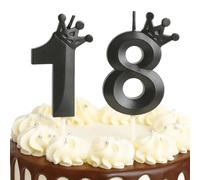 OIXEYA Corona Velas Cumpleaños Números 18, Velas 18 Cumpleaños, 18 Años Decoración para Tartas Boda Aniversario Graduación Fiesta