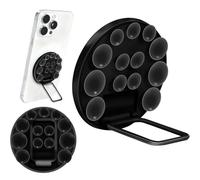 OIXEYA Soporte de Ventosa Móvil, Ventosa per Cellulare 2 en 1 Autoadhesivo y Antideslizante, para Espejos, Vidrios, Cocina, Gimnasio, Ducha, Compatible con Todos los Móviles