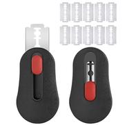 OIXYAZ 2 juegos Cortador de Masa de Pan, Extraíble y Magnética Herramienta para Pan con 12 Hojas Afeitar Acero Inoxidable