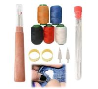 OIXYAZ juego portátil para manualidades DIY,Juego de herramientas de costura de 36 piezas, agujas, hilo y herramientas de reparación manual con agujas, hilo, enhebrador, descosedor y dedal