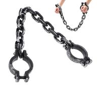 OIXYEY 1 Pieza Accesorios Para Esposas Falsas De Halloween, Accesorios Para Prisioneros, Esposas Y Cadenas Para Prisiones, Para Fiestas De Cosplay, Halloween Y Disfraces (88Cm*10 Cm, B)