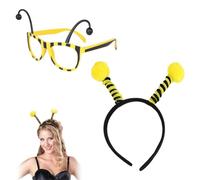 OIXYEY 2 Piezas Abeja O Mariquita, Gafas De Animal, Gafas Con Catadores Y Diadema, Animal De Fiesta, Gafas Divertidas Para Celebración De Carnaval