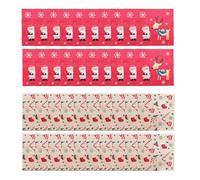 OIXYEY 40 Servilletas de Cóctel Navideñas con 2 Diseños Únicos, Papel Decorativo Desechable para Fiestas, Cenas Familiares y Eventos de Navidad y Nochevieja