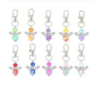 OIXYEY Llavero Ángel de la Guarda, 10 Unidades, Detalle de Boda y Bautizo, Regalo Emocional para Invitados, Recuerdo para Comunión, Navidad, Boda, Cumpleaños, Aniversario