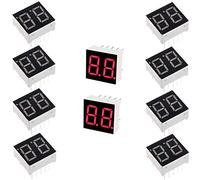 Oiyagai 10 Pcs Pantalla LED de 2 Dígitos 0.56" Segmento 7, Cátodo Común, 1.8V, 15-20mA, Montaje en PCB para Arduino y Electrónica DIY