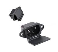 Oiyagai 10 Piezas Enchufe C14 Montaje en Panel, Conector de Alimentación IEC 320 con Tapa de Resorte, AC 250V 10A