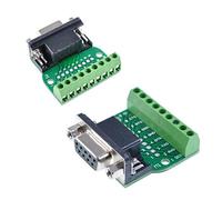 Oiyagai 2 Piezas de Conector Adaptador DB9 M1 Hembra con Tuerca a Placa Terminal de Módulo de Señal