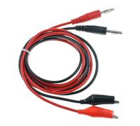 Oiyagai 2 Piezas de Conector Banana a Pinza de Cocodrilo Grande Conjunto de Cable de Prueba Rojo Negro 1M/39,3'