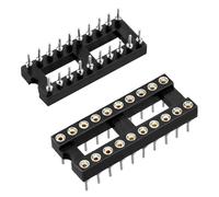 Oiyagai 20 Piezas de Adaptadores de Zócalo IC DIP de 20 Pines, Paso de 2,54mm, Agujero Redondo, para Soldar