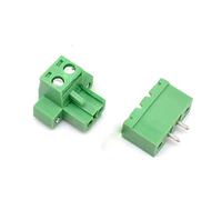 Oiyagai 20 Piezas de Conectores de Bloque Terminal PCB de 2 Pines, Paso de 5,08mm, Verdes