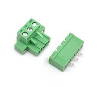Oiyagai 20 Piezas de Conectores de Bloques Terminales Enchufables de PCB de 3 Pines, Paso de 5,08mm, Verde