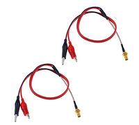 Oiyagai 2pcs SMA Hembra a Pinzas Cocodrilo Doble, Cable de Prueba RG316 50cm, Adaptador RF para Medición Precisa y Electrónica DIY