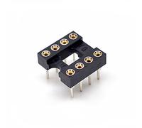 Oiyagai 30-Pack Zócalo DIP IC de 8 Pines, Paso 2.54 mm, Agujero Redondo, Soldadura para PCB, Adaptador de Circuito Integrado, Prototipos y Reparaciones Electrónicas