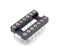 Oiyagai 30pcs Zócalo DIP IC de 14 Pines, Paso 2,54 mm, Socket de Soldadura Agujero Redondo para PCB, Adaptador para Circuitos Integrados y Proyectos DIY