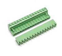 Oiyagai 5 Juegos Bloques de Terminales Desmontables de 15 Pines - Conector Macho-Hembra de Tornillo 5,08 mm, 300V 15A para Fuente de Alimentación, Control Industrial, Señales