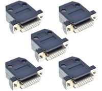 Oiyagai 5-Pack Conector DB26 Hembra con Cubierta Plástica, 26 Pines Tipo D-Sub de Soldadura, Adaptador Serie para Puerto Serial, Proyectos DIY y Reparación Industrial