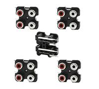 Oiyagai 5 Piezas Conector RCA Hembra PCB de 4 Puertos, Socket AV Audio Video para Amplificador, DVD, TV y Reparación Electrónica DIY