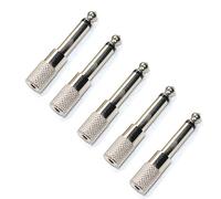 Oiyagai 5 Piezas de Adaptador de Audio Estéreo de 6,35mm (1/4 Pulgada) Macho a 3,5mm (1/8 Pulgada) Hembra (Pista Única)