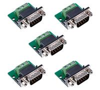 Oiyagai 5 Piezas de Adaptador de Terminales sin Soldadura DB9 D-Sub, 9 Pines, 2 Filas, Puerto Serial RS232 (Macho con Tuerca)