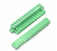 Oiyagai 5 Piezas de Bloques de Terminales de PCB Conectables de 14 Pines, Paso de 5,08mm, Verdes