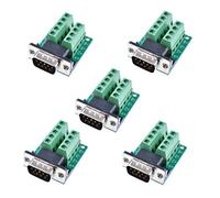 Oiyagai 5 Piezas de Conector Adaptador DB9-M2 Macho Remachado a Módulo de Señal de Placa Terminal, Sin Soldadura
