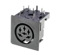 Oiyagai 5 Piezas de Conectores DIN de Montaje en PCB de Ángulo Recto de 6 Pines para Computadora