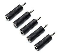 Oiyagai 5 Piezas de Convertidores de Jack Estéreo de 6.5mm Hembra a 3.5mm Macho (Doble Pista)