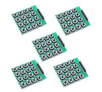 Oiyagai 5pcs Teclado Matricial 4x4, Módulo de 16 Botones Táctiles para Arduino, Raspberry Pi y Microcontroladores, Proyectos DIY