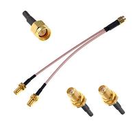 Oiyagai Adaptador SMA Macho a 2 SMA Hembra Tipo Y Conector Divisor Combinador Jumper Cable Pigtail RG316 RF 15cm
