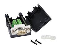 Oiyagai DB9 D-Sub RS232 Adaptador VGA 9 Pines Señales Terminal Breakout Cubierta de plástico 2 Filas (Macho con Tornillo)