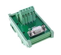 Oiyagai DB9 Hembra Módulo de Terminales para Montaje en Carril DIN, Conector Serie RS232 D-Sub de 9 Pines para Automatización Industrial