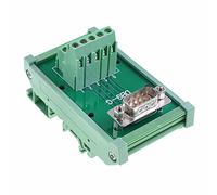 Oiyagai DB9 Macho Módulo de Terminales para Montaje en Carril DIN, Conector Serie RS232 D-Sub de 9 Pines para Automatización Industrial