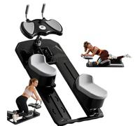 Oiyekntd Máquina de torsión y Estiramiento de Columna, estirador de Espalda Ajustable con Temporizador Digital, Equipo de Entrenamiento de Cintura Desmontable para aliviar el Dolor Lumbar Black