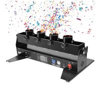 Oiyekntd Máquina lanzadora de Confeti Profesional, máquina sopladora de Confeti, cañón de Confeti DMX/Control Remoto para Bodas, Discotecas, espectáculos, Clubes, escenarios y Fiestas