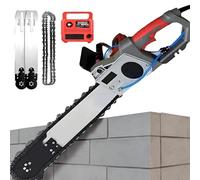 Oiyekntd Motosierra eléctrica para hormigón, cortadora de Pared portátil con Cadena de Diamante, supresión de Polvo con alimentación de Agua, 2 Cadenas/2 guías, para Granito y hormigón Armado 350
