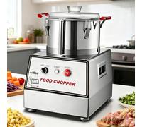 Oiyekntd Picadora de Alimentos de Acero Inoxidable, procesadora eléctrica Comercial de Verduras y Carne, para restaurantes, cocinas, Carne, Chile, Zanahoria, ajo, Jengibre y Cacahuete, con Puerto 10L