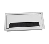 Ojal cuadrado para escritorio de computadora, clavos, tornillos y sujetadores, ojales para cables, cubierta de agujero de alambre (160 x 80 x 25 mm/6.3 x 3.1 x 1 pulgadas)