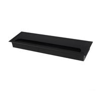 Ojal de aleación de aluminio para organizar cables de escritorio, una solución práctica (negro, 80 mm x 280 mm)