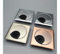 Ojal de escritorio, ojal cable 2 unids/lote cuadrado 60 mm aleación zinc PC mesa computadora salida cubierta orificio alambre ordenado(Red Bronze)