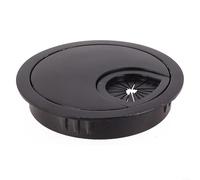 Ojal organizador de cables de aleación de zinc para escritorios de oficina, diseño giratorio para cables de 50 mm, 60 mm, 80 mm, solución eficaz de gestión de cables (negro 80 mm)