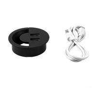 Ojal redondo para cable de puerto USB para escritorios de oficina, ordena tu espacio de trabajo con puertos de carga USB integrados y diseño (50 mm)