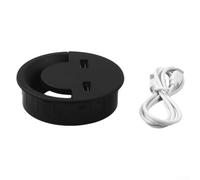 Ojal redondo para cable de puerto USB para escritorios de oficina, ordena tu espacio de trabajo con puertos de carga USB integrados y diseño (60 mm)