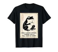Ojalá careciera de Habilidades de Pensamiento crítico Todos ustedes parecen Tan Felices Camiseta gráfica económica, Hombre, Negro, L